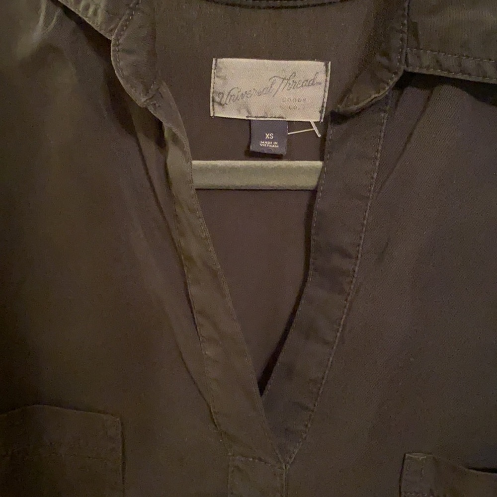 Universal Thread Black Short Sleeve Collared Dress - image 3